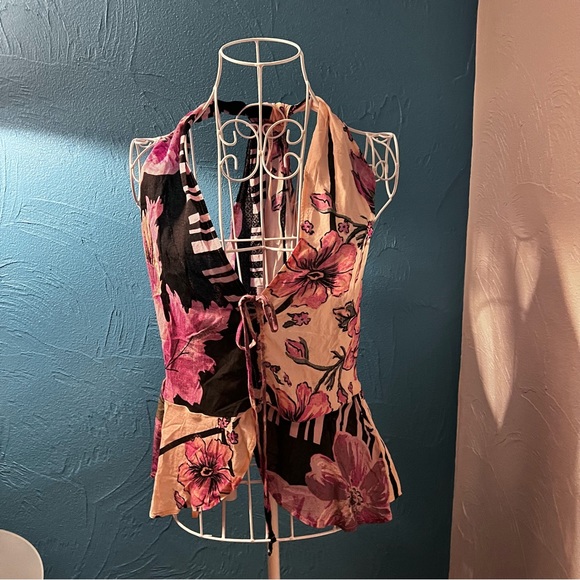 Free People NWT FLOWY TOP Size large - Picture 8 of 12